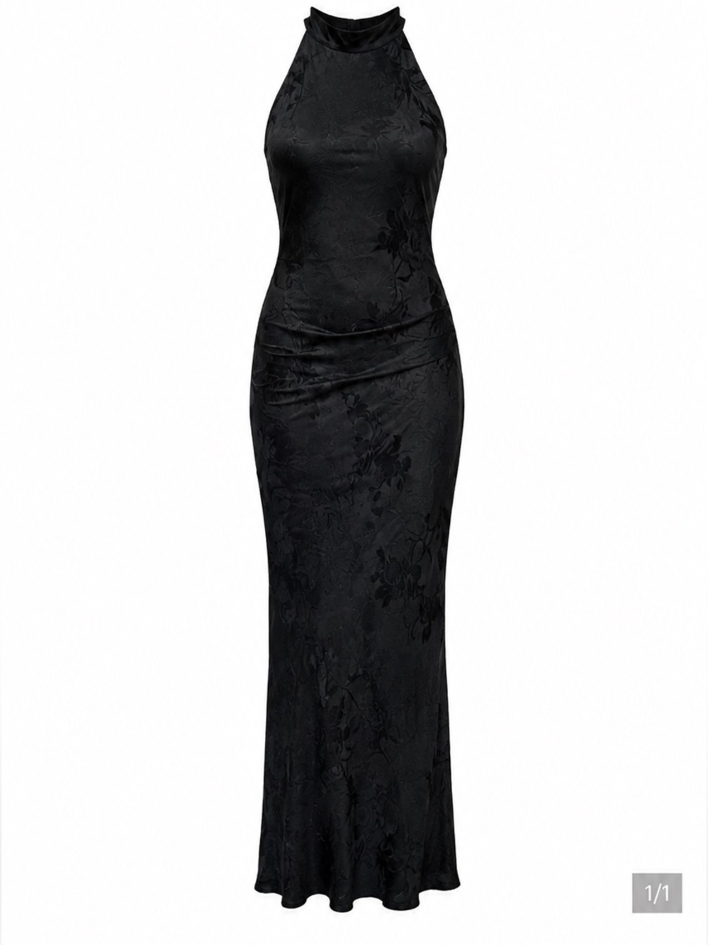 Zara Black Halter-Back Maxi Dress